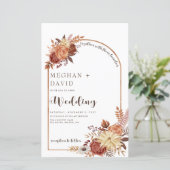 予算スクリプト秋アーチ結婚式招待状 (スタンド正面)