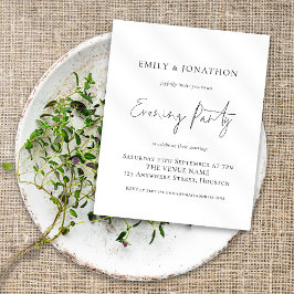 予算スクリプト結婚の夕べパーティー招待状