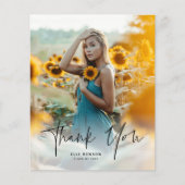 予算スクリプト2写真卒業サンキューカード (正面)