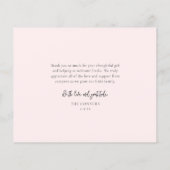 予算スクリプト3写真ベビーサンキューカード (裏面)