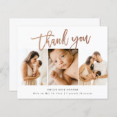 予算スクリプト3写真ベビーサンキューカード (正面/裏面)