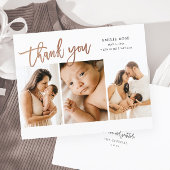 予算スクリプト3写真ベビーサンキューカード