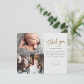 予算スクリプト3写真ベビーサンキューカード (スタンド正面)