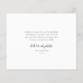 予算スクリプト3写真ベビーサンキューカード (裏面)