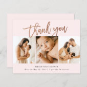 予算スクリプト3写真ベビーサンキューカード (正面/裏面)