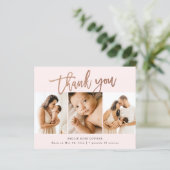 予算スクリプト3写真ベビーサンキューカード (スタンド正面)