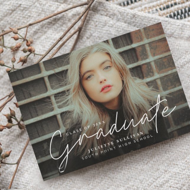 予算スクリプト4写真卒業パーティー招待状 (クリエイターアップロード済み)