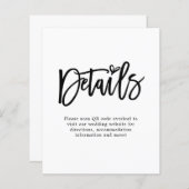 予算スクリプトQRコードの結婚詳細エンクロージャ (正面/裏面)