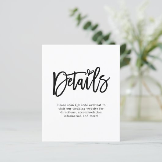 予算スクリプトQRコードの結婚詳細エンクロージャ (スタンド正面)