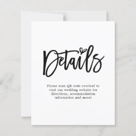 予算スクリプトQRコードの結婚詳細エンクロージャ