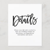 予算スクリプトQRコードの結婚詳細エンクロージャ (正面)