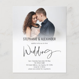 予算スクリプトQRコードフォトオーバーレイ結婚式の招待