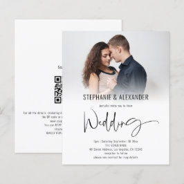予算スクリプトQRコードフォトオーバーレイ結婚式の招待