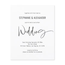 予算スクリプトQRコード白黒結婚式の招待