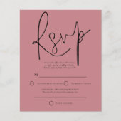 予算スクリプトQRコード結婚の埃っぽいバラRSVP (正面)