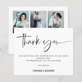 予算スクリプトQRコード 3枚の写真 結婚式のお礼