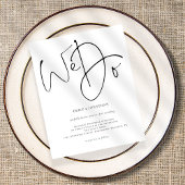 予算スクリプトWe Doシンプル結婚式招待状