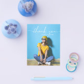 予算スク素朴リプトの卒業サンキューカード チラシ (シングル)