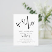 予算スタイリッシュスクリプトWe Do結婚式招待状 (スタンド正面)
