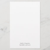 予算スタイリッシュタイポグラフィシンプルの結婚メニュー (裏面)