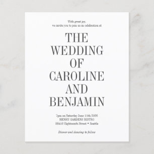 予算スタイリッシュトレンディークラシック結婚式招待状