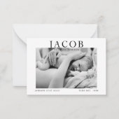 予算スタイリッシュ写エレガント真ベビー ノートカード (正面)