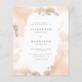 予算スタイリッシュ金ゴールドダスト赤面水の色結婚の (正面)