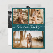 予算スタイリッシュ3 Photo Collage結婚's Thank You (正面/裏面)