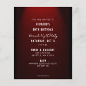 予算ステージカラオケナイトパーティの招待状 (裏面)