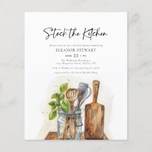 予算ストックThe Kitchen Bridal Shower Invitation