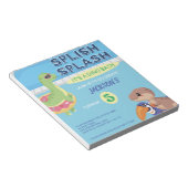 予算スプラッシュディノプールパーティー誕生日 ノートパッド (アングル)