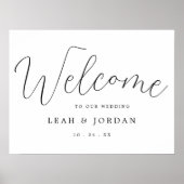 予算スモダンクリッ結婚トのウェルカムサイン ポスター (正面)