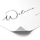 予算スモダンクリッ結婚トのウェルカムサイン ポスター (角)