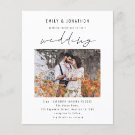 予算スモダンクリプト写真QRコード結婚式の招待