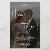 予算スモダンクリプト写真QR結婚式招待状 チラシ (正面)