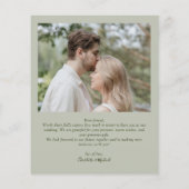 予算セージと赤面フローラ写真サンキューカード チラシ (裏面)