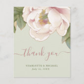 予算セージと赤面フローラ写真サンキューカード チラシ (正面)