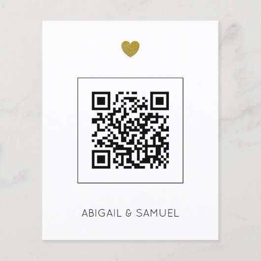 予算セージQRコードすべて1つの結婚式招待状 (正面)