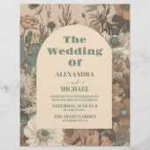 予算ソフトミュートされたアーストーンワイルドフラワー結婚ズ チラシ (正面)