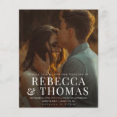 予算タイプオーバーレイフォト結婚式招待状 (正面)