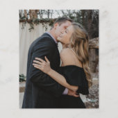 予算タイポグラフィフォトオーバーレイ結婚式招待状 チラシ (裏面)