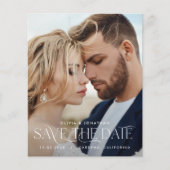 予算タイポグラフィモダンの結婚写真 (正面)