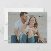 予算タイポグラフィ写真ウェディング日付の保存 (裏面)