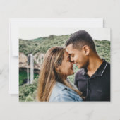 予算タイポグラフィ写真ウェディング日付の保存 (裏面)