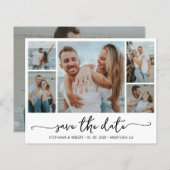 予算タイポグラフィ写真ウェディング日付の保存 (正面/裏面)