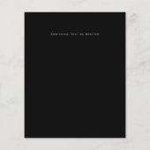 予算タイポグラフィ白黒結婚式の招待 (裏面)