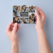 予算タイポグラフィ結婚コラージズサンキューフライヤー チラシ (手)