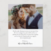 予算タイポグラフィ結婚コラージズサンキューフライヤー チラシ (裏面)