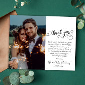 予算タイポグラフィ3写真結婚のサンキューカード