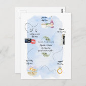 予算タイ図解入りの、写真付きのムライン日付の保存 ポストカード (正面/裏面)